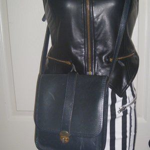 Vintage Michael Green Leather Crossbody Bag